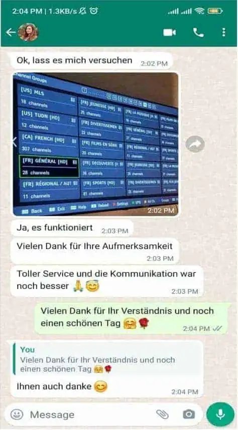 Nartiel8k customer review on WhatsApp 1