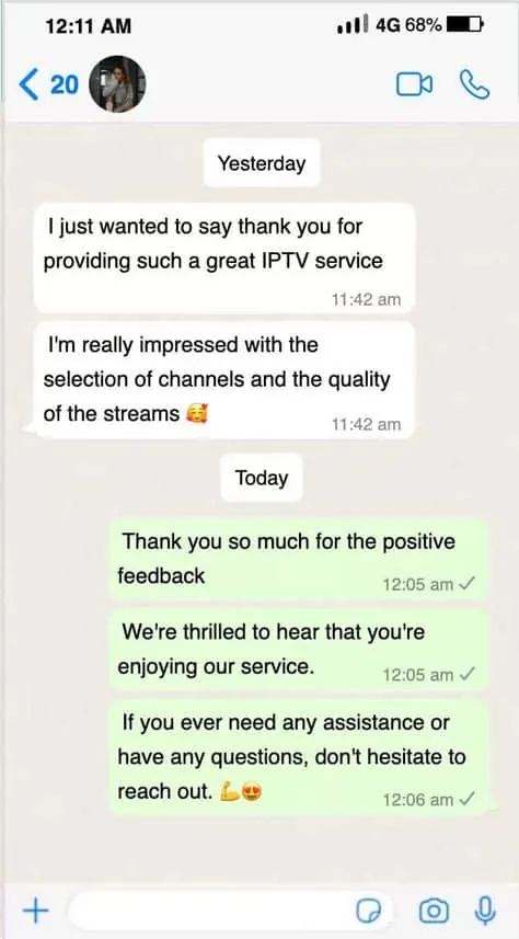 Nartiel8k customer review on WhatsApp 9