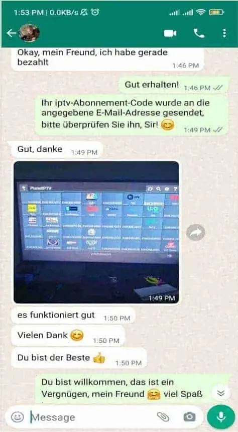 Nartiel8k customer review on WhatsApp 2