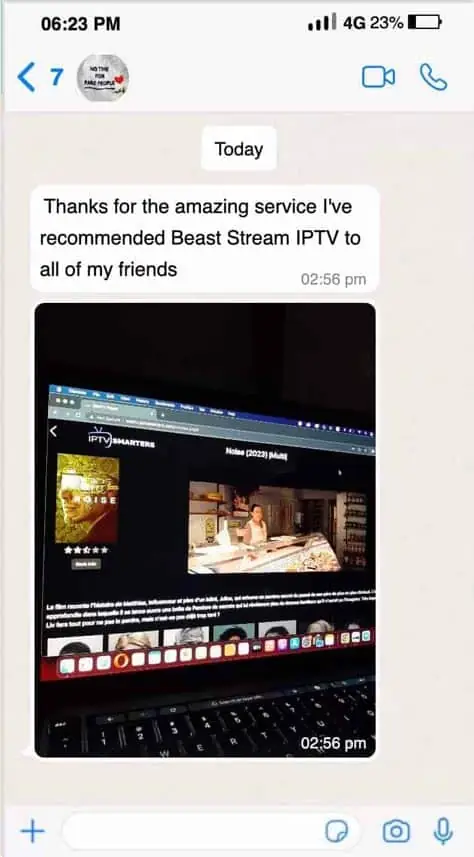 Nartiel8k customer review on WhatsApp 5