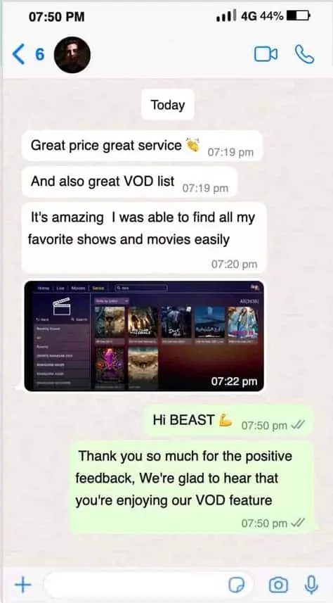 Nartiel8k customer review on WhatsApp 6